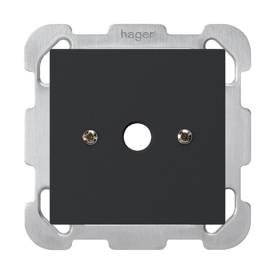 Boîte de raccordement ENC kallysto noir Ø9mm sans bornier avec plaque fixation