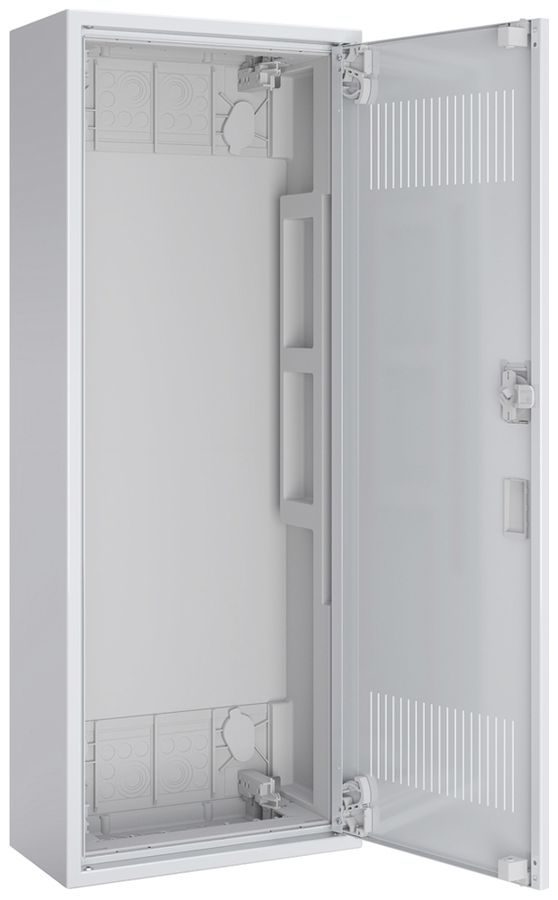 Coffret vide AP Pragma a.porte a.fentes blanc 1 champ 5 rangées 300×800×160mm