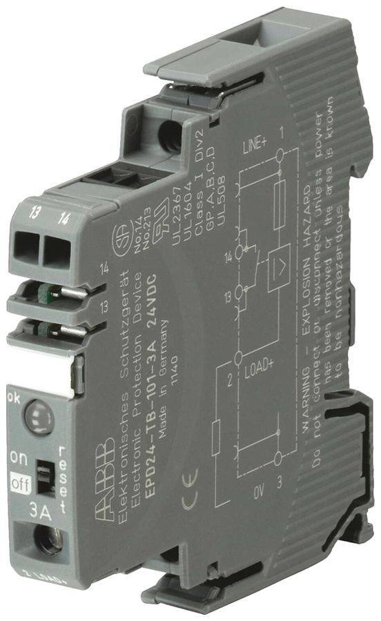 REG-Geräteschutzschalter ABB EPD24-TB-101 24V elektronisch 3A NO 20000µF