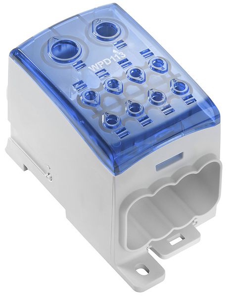Bloc de distribution WM WPD 113 1P 353A 2×entr 8×sort 1.5…35mm² 1.5…185mm²