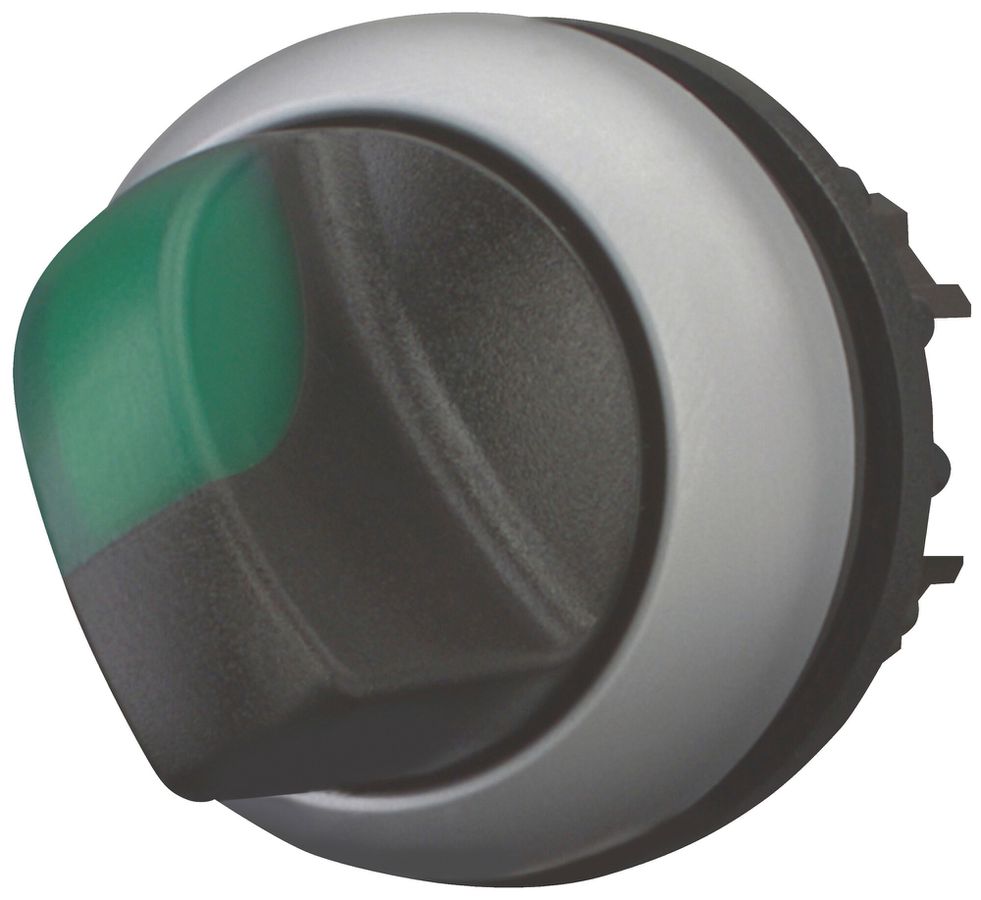 Manette rotative Eaton M22-WLKV-G Ø22.5mm à enclenchement IP66 l'éclairage vert