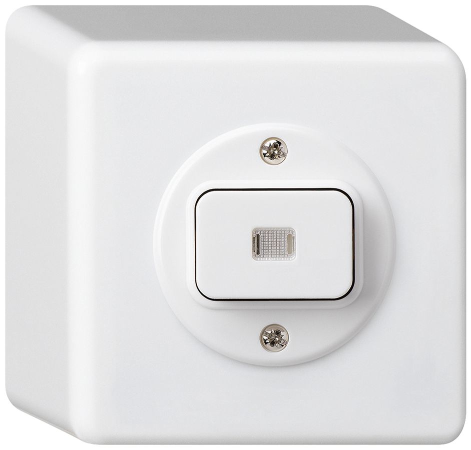 Pulsante luminoso AP basico AR/1L bianco