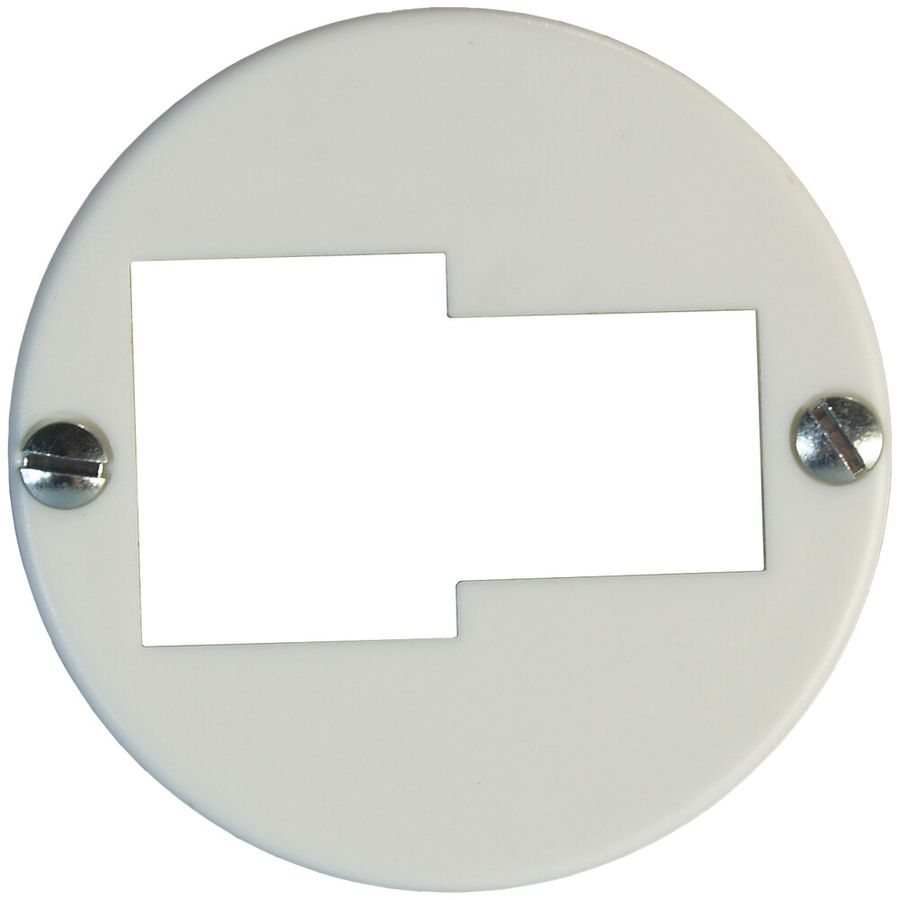 Disco frontale 43mm 1TT/1RJ45 bianco