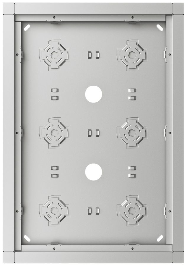 AP-Gehäuse Siedle 6× 232×332×36.5mm silber