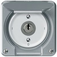Interrupteur à clé ENC robusto interrupteur 3×1 pôle 16A 250V 86×86mm aluminium