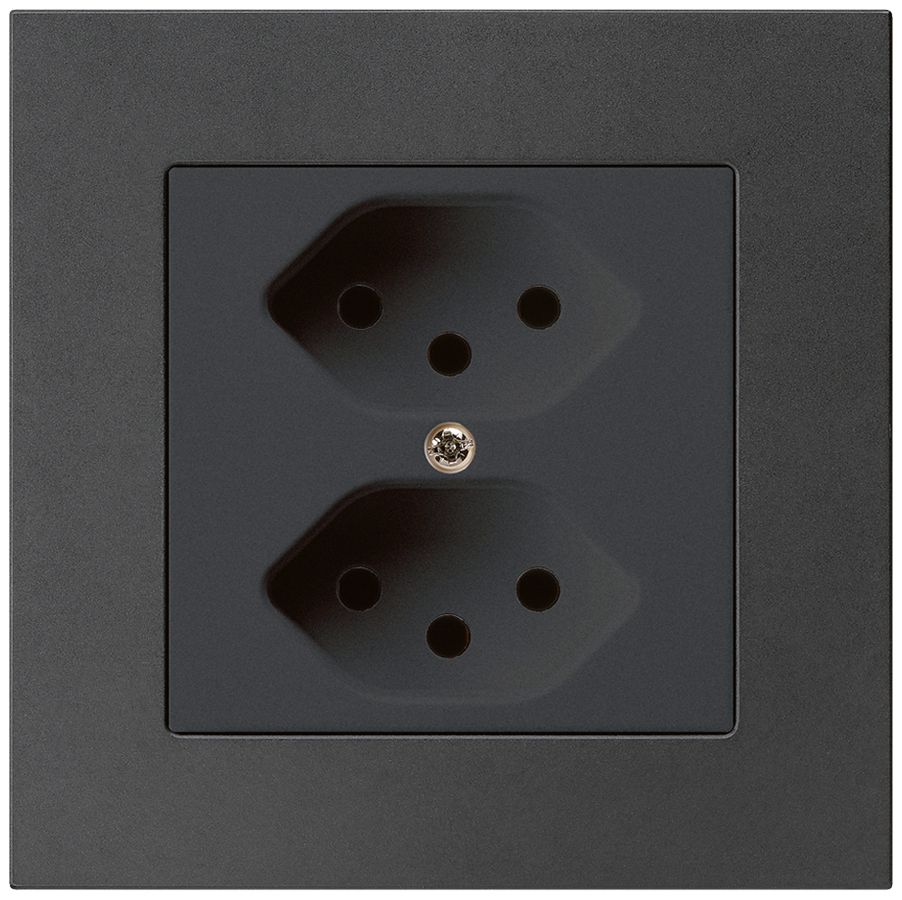 Prise ENC kallysto.pro 2×T13 noir avec sécurité enfants