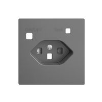 Frontset EDIZIOdue zu FI-Steckdose F, T23, shutter, dunkelgrau