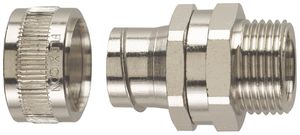 Schlauchverschraubung Plica FU10-M12-S Ø10mm/M12×1.5mm Messing vernickelt IP40