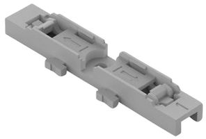 Adattatore di fissaggio WAGO senza scarico di trazione 2×4mm² a vite grigio