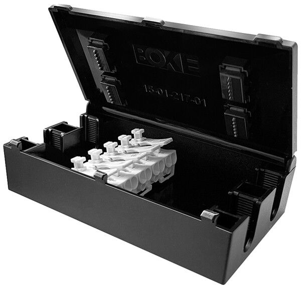 AP-Anschlussdose ESYLUX JUNCTION BOX 5×2.5mm² 103×62×27mm schwarz