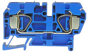 Borne de passage joignable WZ 0.5…6mm² 50A 600V ressort 2×1 rail DIN 35mm bl