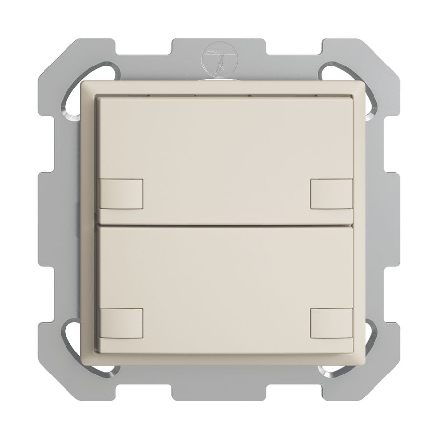 Poussoir KNX RGB ENC EDUE, 250mW, s.LED, 2×poussoir, comm.2×touches, crema