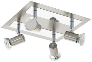 Plafonnier Eglo ROTTELO GU10 4×0…3W IP20 260×240mm nickel