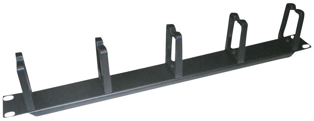 Rangierpanel 19" VALUE, 5× Kabelring Typ C 43×68mm 1HE St/KS schwarz