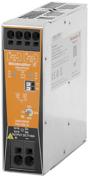 Module de redondance WM PRO RM 20 10…32VDC IN: 2×20A OUT: 1×40A