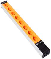 Steckdosenleiste 19" 1HE 8×T13 Td3×1.5mm² 3m Steck.C20 orange