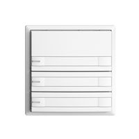 Poussoir KNX RGB EDUE, 250mW, a.LED RGB, papier, 3×poussoir, comm.2×touches, bc