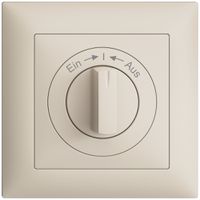 Frontset EDIZIOdue Ein->I<-Aus crema 88×88mm für Schwenktaster