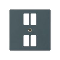 Frontplatte kallysto f.Steckdose 4×USB anthrazit