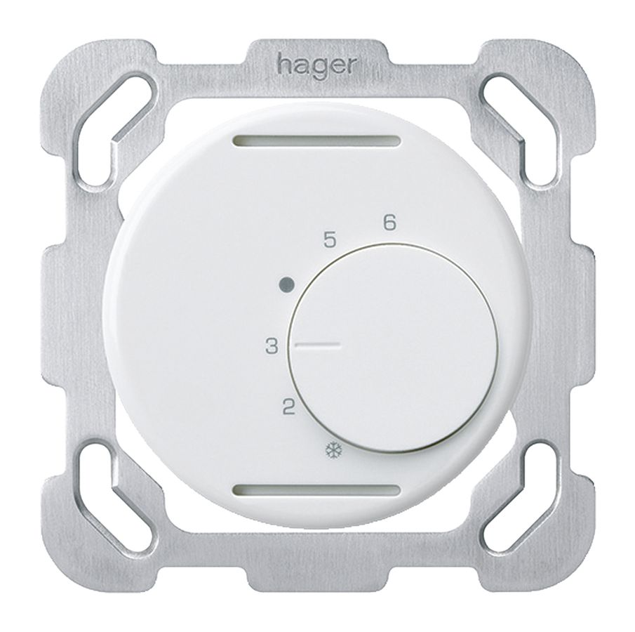 Insert thermostat d'ambiance ENC basico plaque fix.blanc sans interrupteur