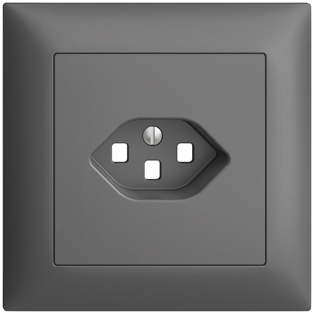 UP-Frontset EDIZIOdue dunkelgrau 88×88mm 1×T23