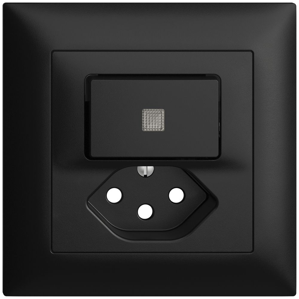 Kit frontale INC EDIZIOdue nero 88×88mm T13 con lente