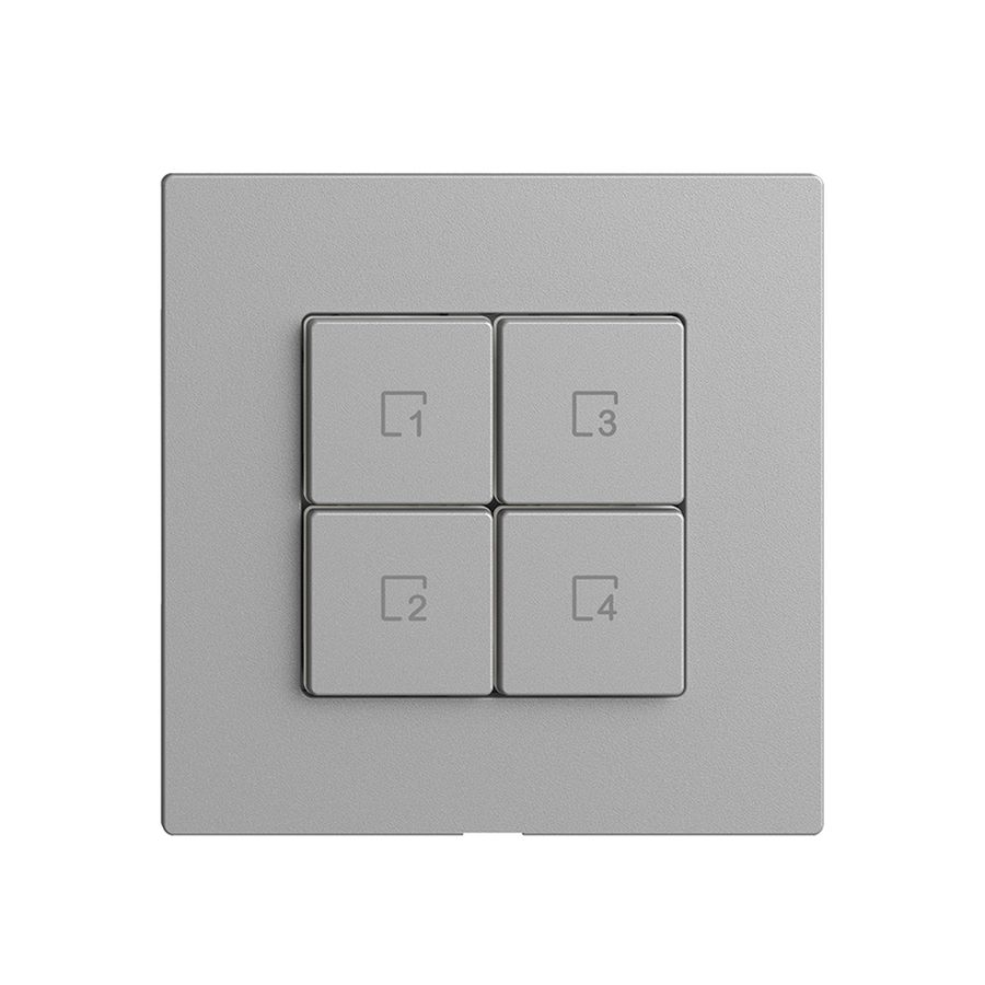 Comando per pulsante scena 4 scene/4T Edue Wiser silver