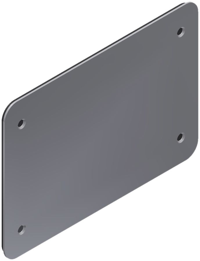 Couvercle étanche Quox 185×130mm acier chromé poncé IP54