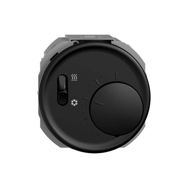 Termostato ENC STANDARDdue, c.interruttore, prof.33mm, Ø60mm, nero