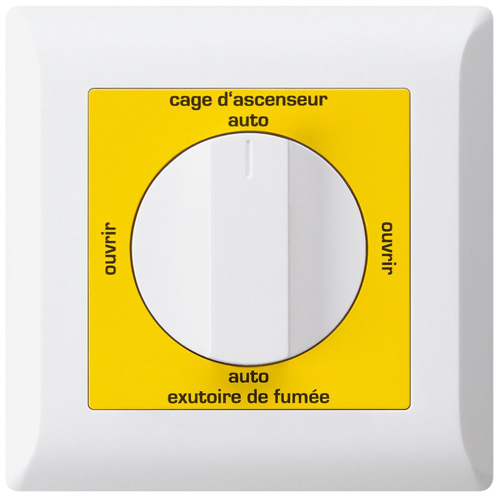 Interrupteur rotatif ENC kallysto.line pour exutoire fumée français blanc