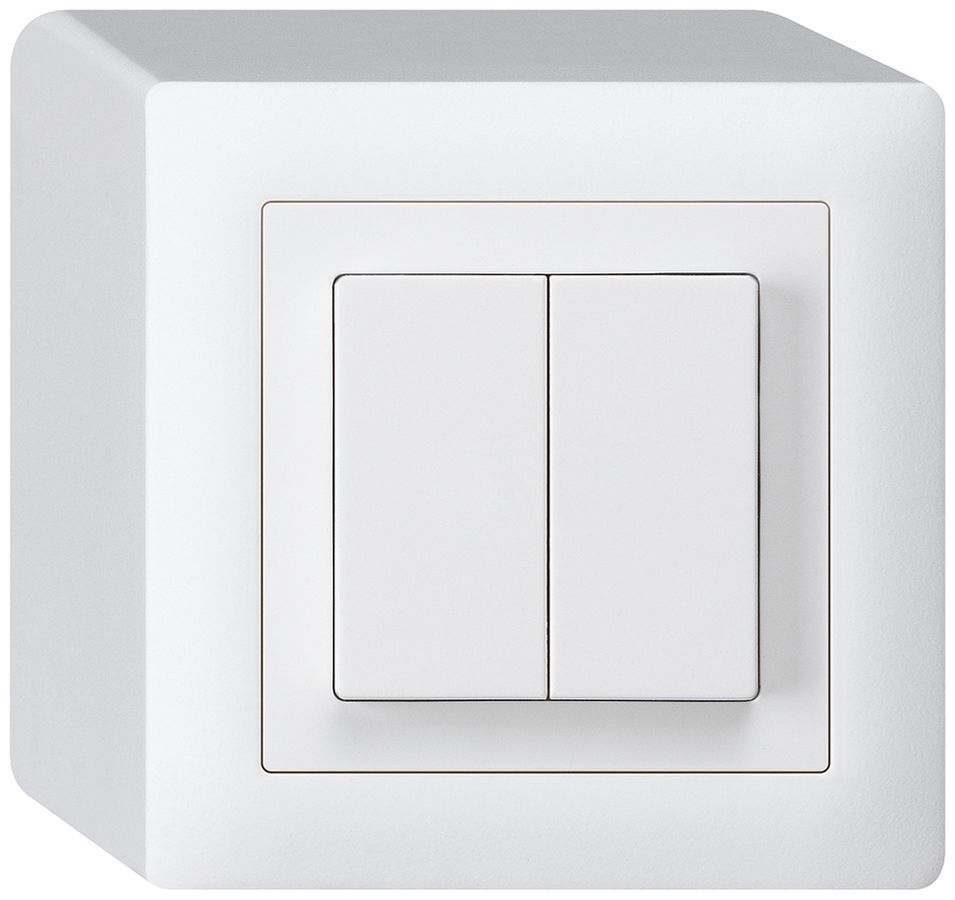 AP-Druckschalter kallysto 3/1L+AR/1 weiss