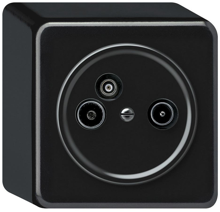 AP-Antennendose TV-R-Daten origin Durchgangsdose 11dB 5dB schwarz