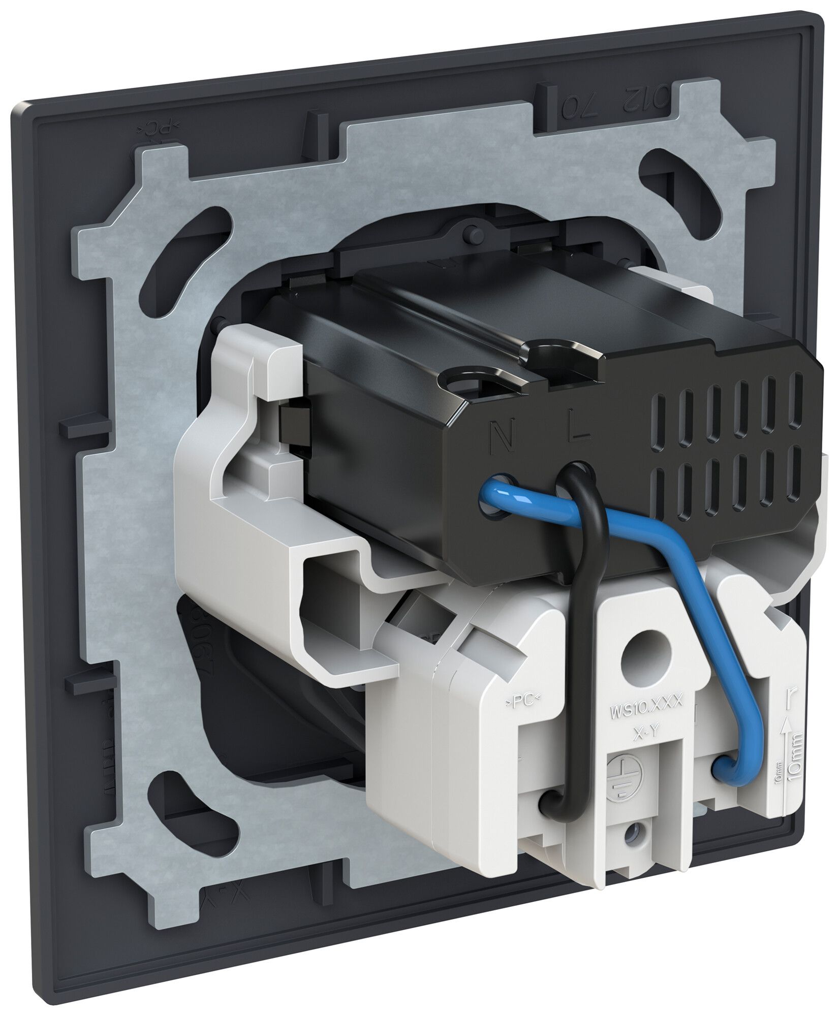 UP-USB-Ladesteckdose ABB Sidus 1×USB-A 1×USB-C + T13 3000mA OUT:5V an