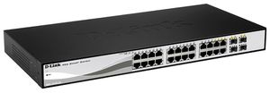 Switch D-Link DGS-1210-24P/E, 24-port smart managed Layer2/3 Gigabit PoE+