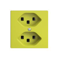 Prise EDIZIOdue 2×T23 lemon 16A, avec bornes enf.
