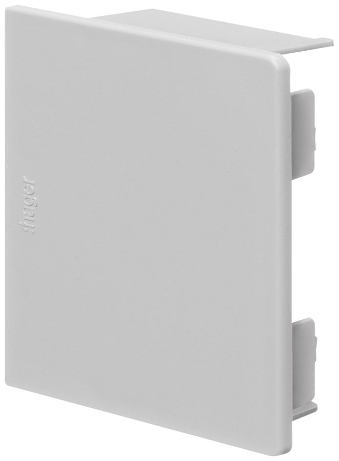 Endstück Hager tehalit.LF 57×60mm grau IP30