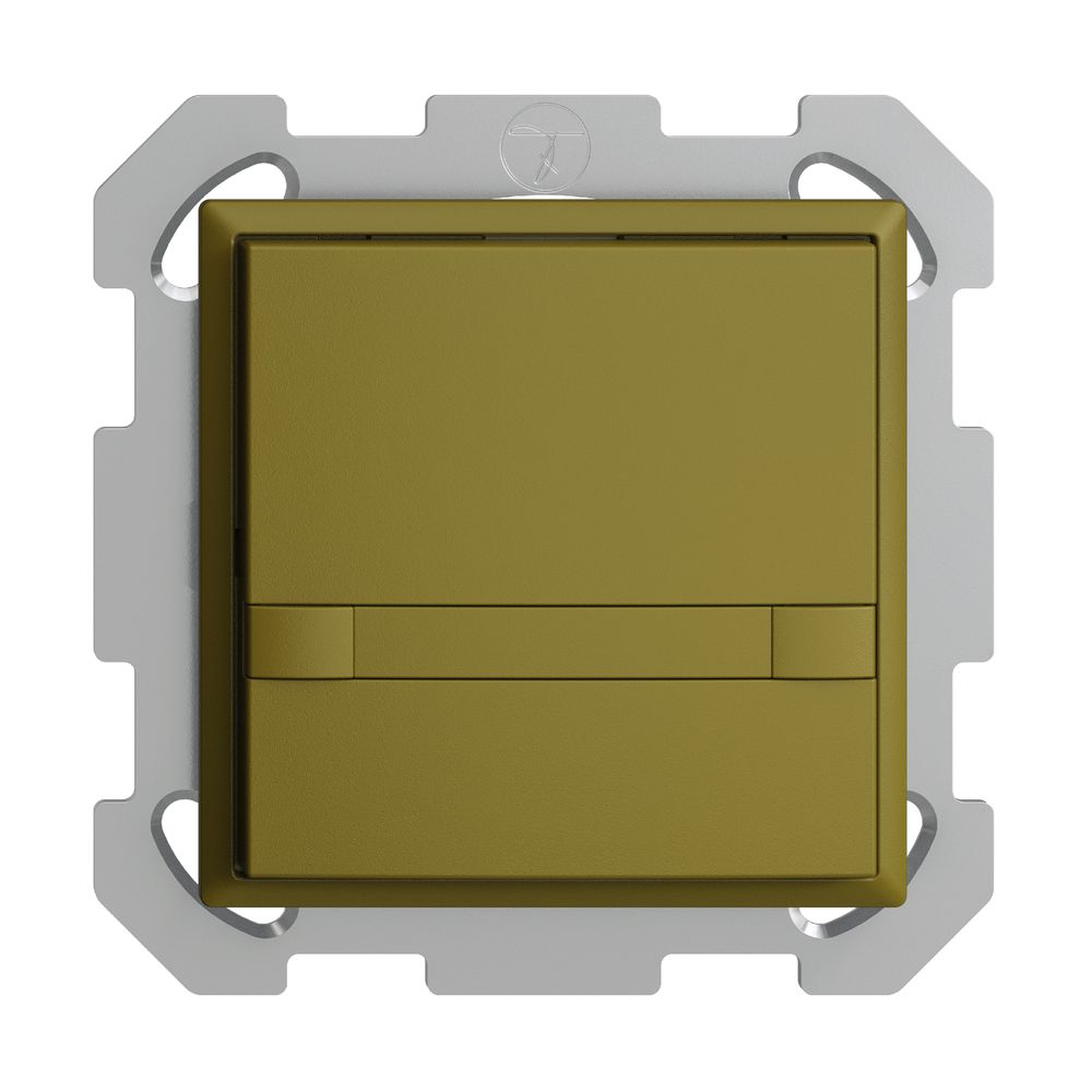 UP-KNX-Taster RGB EDUE, 250mW, o.LED, m.Papiereinlage, 1×Taste, 2×Tastenb., ov