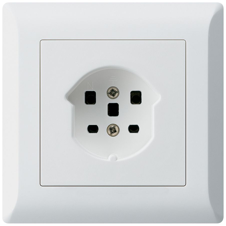 UP-Steckdose kallysto.line T25 weiss Schraubklemmen