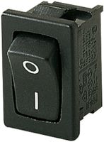 EB-Wippenschalter Novitronic, 12A/250V 0/1L, schwarz, "0-1"