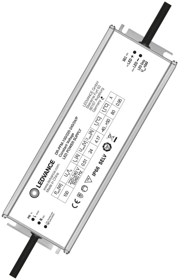 Convertisseur LED LDV PERFORMANCE, 24V 100W 197×63×38mm IP66
