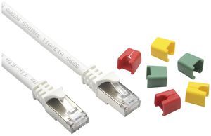 Patchkabel RJ45 Ceconet Round, Kat.6A S/FTP, rund, kodierbar, weiss, 25m