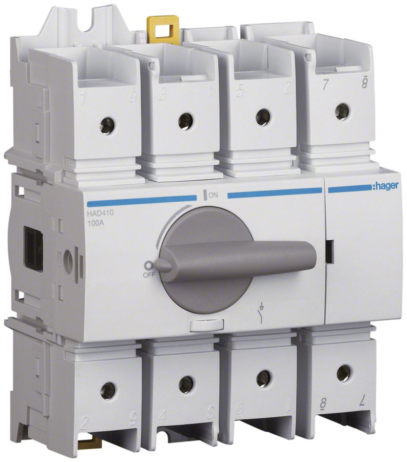 Interrupteur sectionneur Hager HAD410 4L 100A