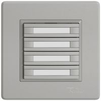 Poussoir KNX RGB ENC EDIZIO.liv SNAPFIX® capteur temp.s.LED étiqu.4× comm.2T grc