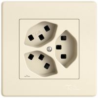 UP-Steckdose EDIZIO.liv SNAPFIX® 3×T23 1×S cr