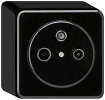 AP-Antennendose basico TV-R-SAT schwarz