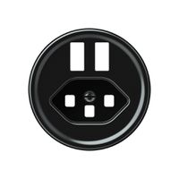 Frontset origin 2×USB Ladesteckdose mit Steckdose T23 schwarz