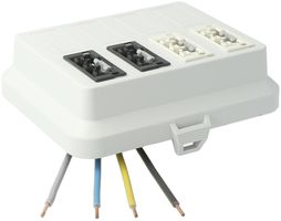 Parte frontale AGRO, in: 4P H07V-U, out: ogni 2×3P ne L1/ bi L2, WAGO