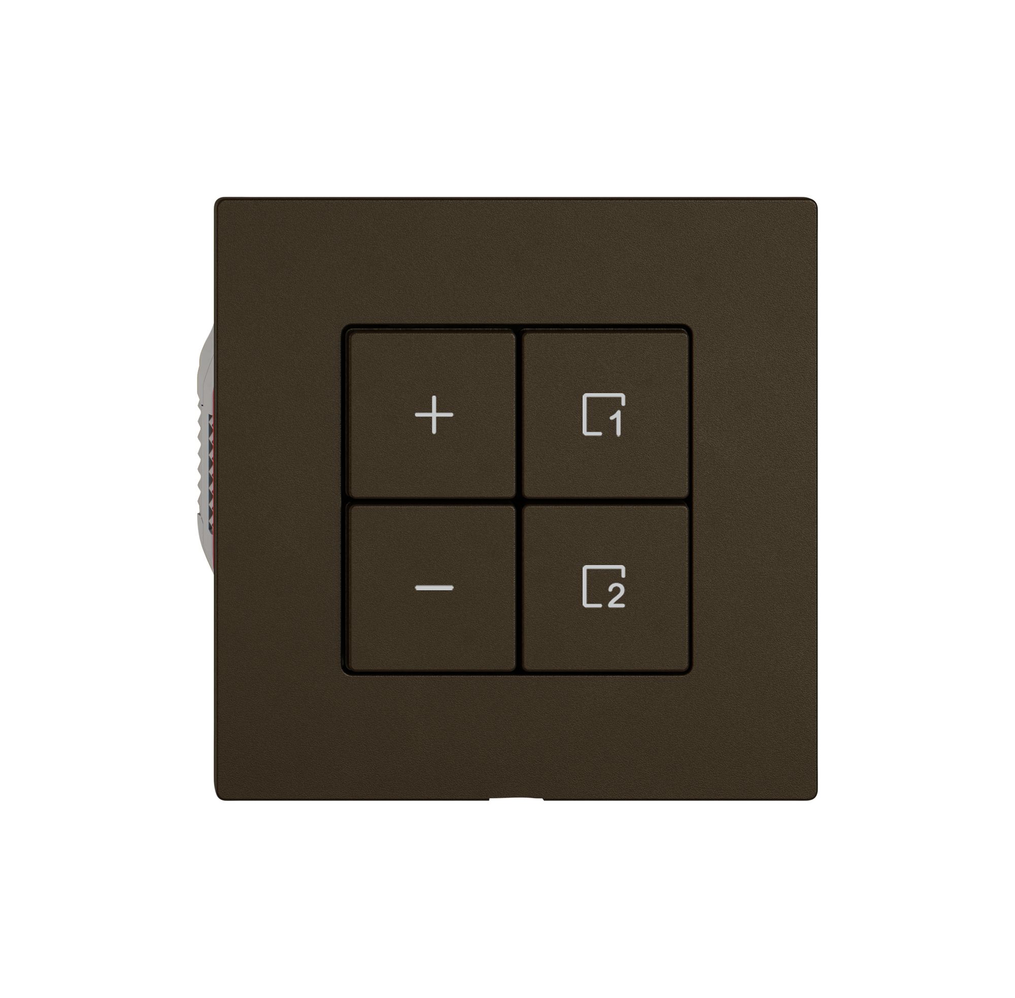 Station secondaire variateur EDIZIO.liv Wiser SNAPFIX® 1 scène 4 touches br