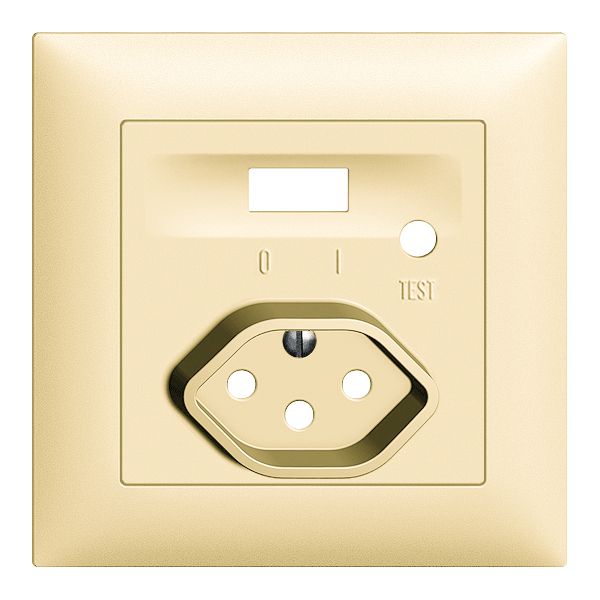 Frontset EDIZIOdue zu FI-Steckdose vanille