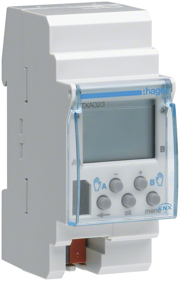 Interrupteur horaire INC Tebis TXA023 KNX 2 canaux DCF77